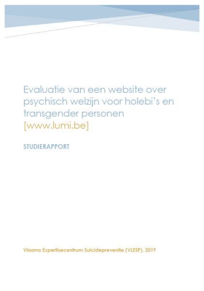 Evaluatie van een website over psychisch welzijn voor holebi's en transgender personen