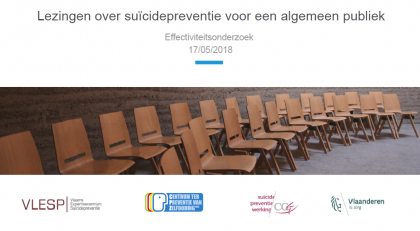 Lezingen over suïcidepreventie voor een algemeen publiek