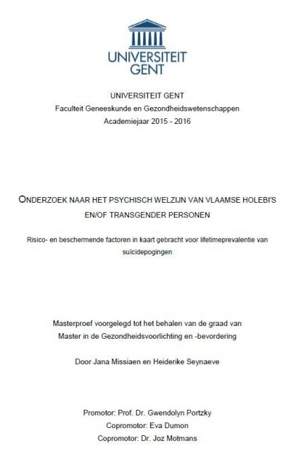 Onderzoeksrapport LGBT studie